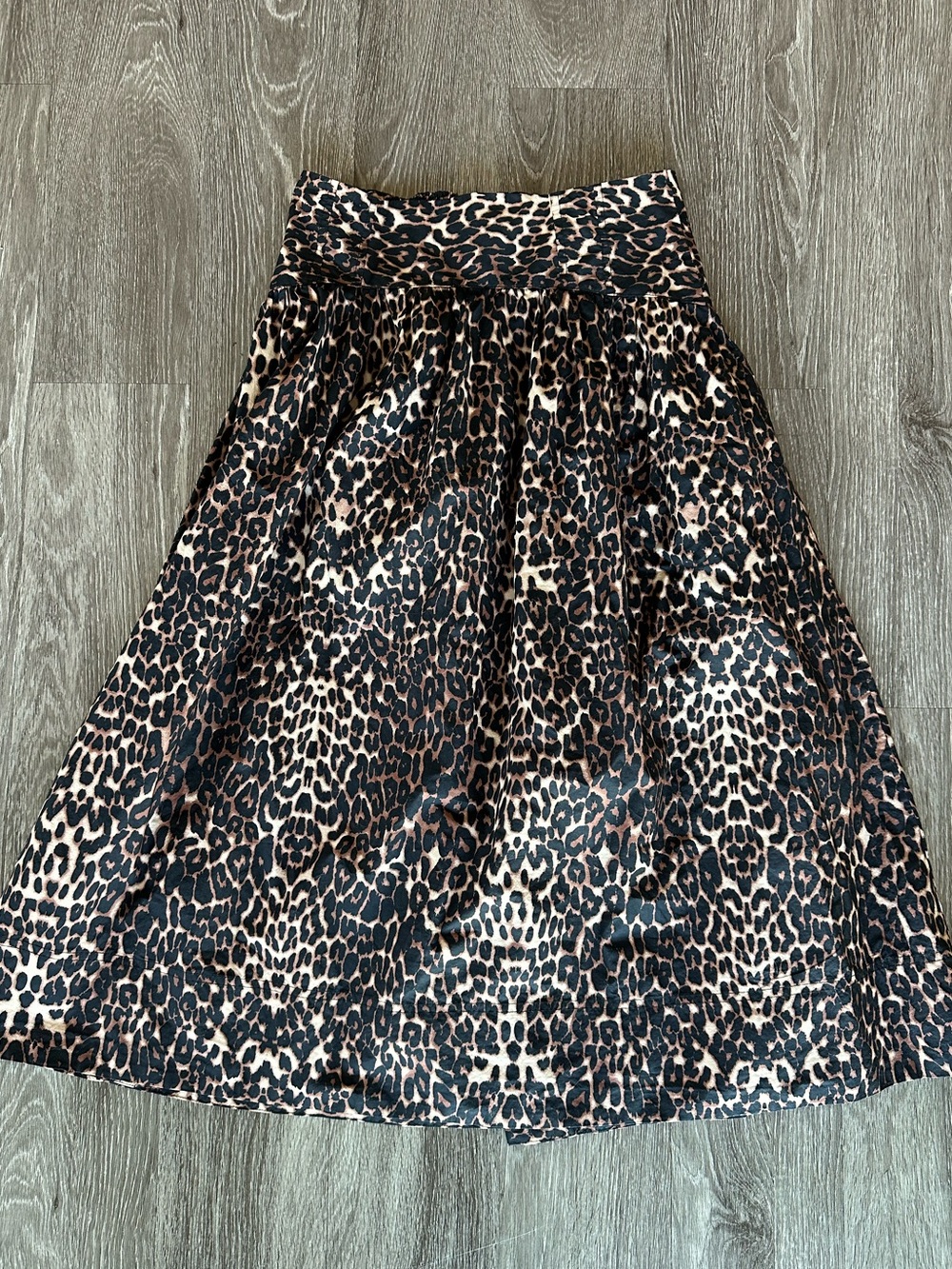 NVLT Leopard Print A-Line Skirt - Brown & Black